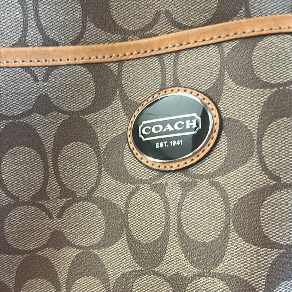 Coach Brown Signature Tote Bag - Picture 3 of 12